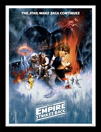 Pyramid International Star Wars The Empire Strikes Back (One Sheet) 30x40 cm gerahmter Druck, 250GSM PAPERWRAP MDF, Mehrfarbig, 44 x 33 x 4 cm