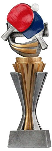 Pokal Trophäe Tischtennis mit Gravur ca. 17 cm hoch Größe S