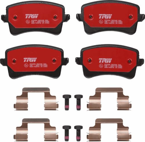 TRW GDB1765DTE Brake Pad Set of 4 Compatible for Audi A4 Saloon (8K2, B8) 2007-2017 Rear Axle and Other Vehicles