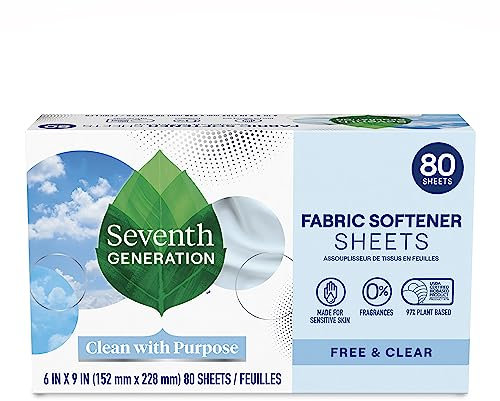 Seventh Generation Weichspülerblätter, frei und transparent, 80 Karat