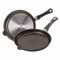 AMT Gastroguss Bratpfanne 24 cm Ø Schwenkpfanne 4 cm hoch, fester Stiel, nicht induktionsgeeignet, Lotan® Antihaft-Veredelung, Gusspfanne (Aluguss), AMZN-424