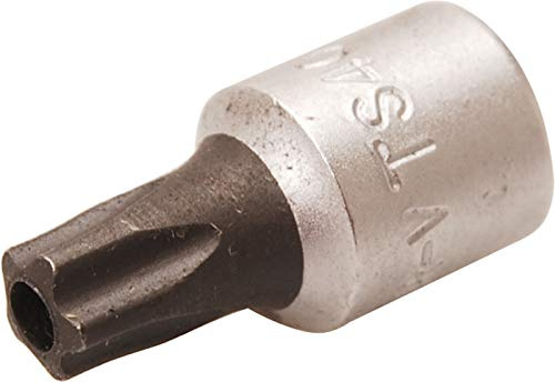 BGS 2355-TS40 | Bit-Einsatz | TS-Profil (für Torx Plus) mit Bohrung TS40 | Antrieb Innenvierkant 6,3 mm (1/4) | Chrom-Vanadium-Stahl | verchromt, matt