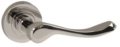 Vibe Versailles Lever on Rose Door Handle in Polished Chrome for Internal Doors