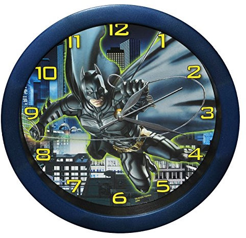 alles-meine.de GmbH Wanduhr Batman The Dark Knight - 29 cm groß Uhr - für Kinderzimmer Kinderuhr - Analog Jungen Bruce Wayne Fledermaus Mann Comic Held Aktion
