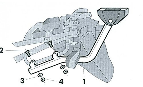 Compatible avec/Remplacement pour 600 BANDIT -95/99-1200 BANDIT -96/00- PORTE BAGAGE SUPPORT DE TOP CASE SHAD - S0B64T