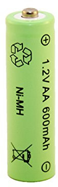 Akku aufladbare Batterie Ni-MH NiMH AA Mignon 1,2 Volt 600mAh Solar