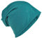 Miobo Jersey Slouch Beanie Long Mütze mit edler Strass Nieten Applikation Unisex Unifarbe Herren Damen Trend,Petrol