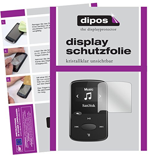 dipos I 2x Screen Protector compatible with SanDisk Clip Jam Protection Films clear