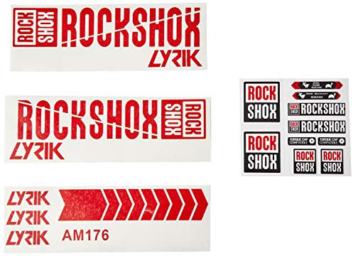 Ecoshirt J0-JXO1-13YP Aufkleber Stickers Fork Rock Shox Lyrik 2018 Am176 Aufkleber Decals Autocollants Adesivi Forcela, Rot