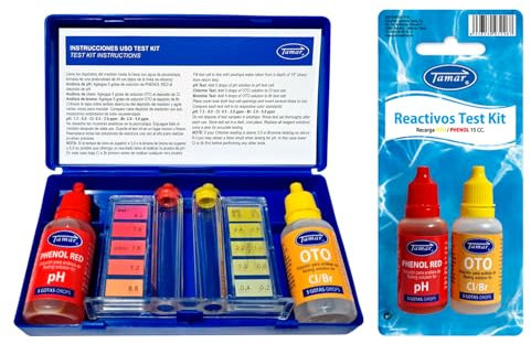 Tamar Test Kit Cloro y pH + Recambio Test Kit