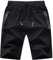 Tansozer Jogginghose Herren - Kurze Hosen für Sport, Gym & Fitness - Sommer Shorts Schwarz, XL