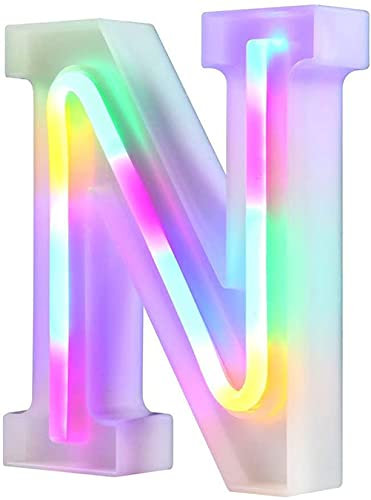 Nordstylee Lettres lumineuses LED – Lumières de nuit pour mur, fête d'anniversaire, Noël, décoration de mariage – Lettres colorées