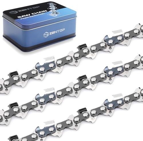ZENTOP 16 Inch Chainsaw Chain, 3 Pack, 325 Pitch, 050 Gauge, 66 Drive Links, B1S-66DL, Fits Makita, Echo, Homelite, Poulan, Hus and More