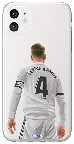MYCASEFC Coque Football Personnalisable Sergio Ramos Huawei Y6 Pro 2017 en Silicone. Housse de Foot pour Smartphone personnalisée et fabriquée en France en TPU