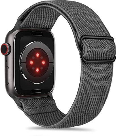 Tasikar Sport Cinturini Compatibile con Cinturino Apple Watch 49mm 46mm 45mm 44mm 42mm, Solo Loop Cinturino Elastico di Ricambio Compatibile per iWatch Ultra SE Serie 10/9/8/7/6/5/4/3, Grigio Scuro