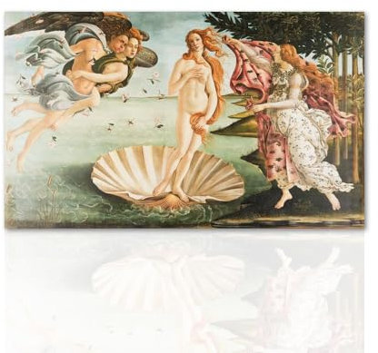 Declea Kunstwerk Sandro Botticelli Geburt der Venus - Kunst Reproduktion auf Leinwand Moderne Bilder Venus von Botticelli Wohnkultur Home Wand Design