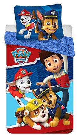 Bettwäsche Paw Patrol Bettbezug 140x200 + Kissenbezug 63x63 cm - Kinder-Bettwäsche-Set