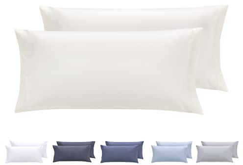 Todocama 2 Kissenbezüge, extra weich, hypoallergen, Set mit 2 Kissenbezügen, 70 x 40 cm, Beige