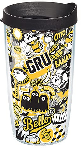 Tervis Minions-Yellow Stickers Made in USA Double Walled Insulated Tumbler, 16oz, Classic