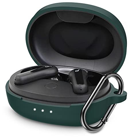 FTRONGRT Funda de Silicona para Auriculares Bluetooth para Anker Soundcore Life P2 Mini, Durable y a Prueba de Golpes, Fundas para Anker Soundcore Life P2 Mini Auricular Bluetooth.Verde Oscuro