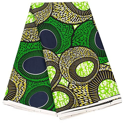 Afrikanischer Stoff, 6 Meter, Ankara-Stoff, Tribal-Druck, Wachsstoff 6470