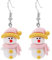 Tonsee Accessoire Frauen Ohrringe Weihnachten Weihnachtsserie Cartoon Harz Schneemann Ohrringe Nette Schneemann Ohrringe Kreatives Ohrstecker Mit Offenem Kreis (White-c, One Size)