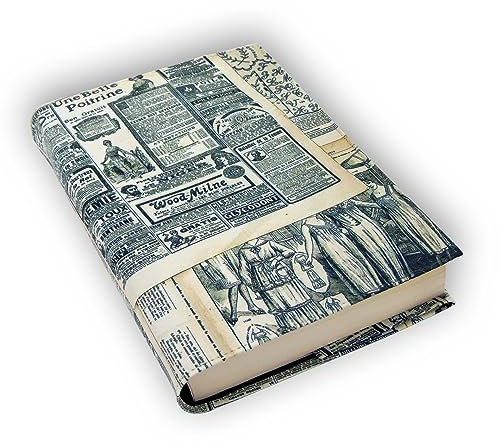 Custodia per libro, regolabile, protezione per libri, impermeabile, adattabile a qualsiasi spessore, copertina a libro stampata - 4 diverse misure. (137, G)