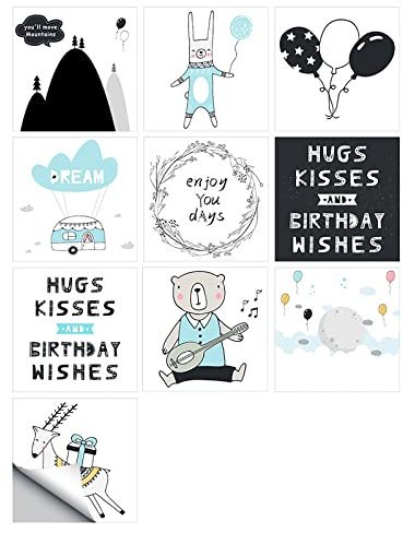 Cartoon Tiere Fliesen Selbstklebende Dekor 3D Aufkleber DIY Aufkleber Küche Fliesen Kristall Badezimmer Zimmer Für Zuhause Wasserdicht Wohnen DIY Aufkleber Kristall Wandaufkleber (black, One Size)