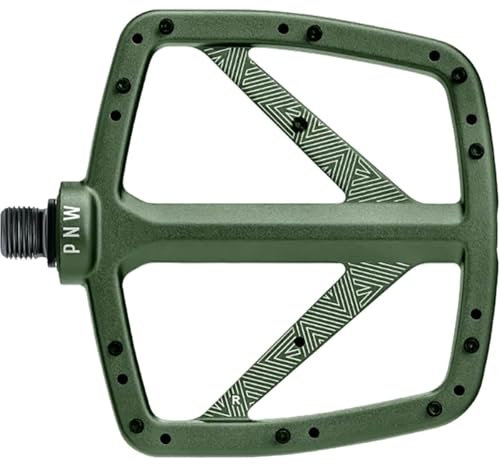 PNW Components Lehmpedal (Moosgrün) - Modern Vielzweckpedal aus Aluminium - Bike Pedals