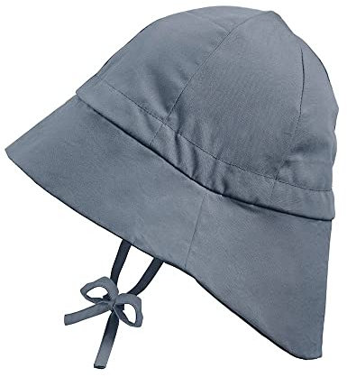 Elodie Details Sonnenhut für Babys, Kleinkinder und Kinder mit breiter Krempe und Nackenschutz, aus zertifizierter Oeko-Tex Baumwolle mit UV Sonnenschutz, Tender Blue, 2-3 Jahre