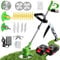 Desbrozadora Batería, Desbrozadora Electrica con Cuchilla, Cortabordes Bateria con 2 Baterías de Iitio de 21V, Longitud Ajustable, Adecuado para Céspedes Y Jardines Pequeños Y Medianos, Cortadora