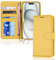 TECHGEAR iPhone 15 Leather Wallet Case, Flip Protective Case Cover with Wallet Card Holder, Stand and Wrist Strap - Yellow PU Leather with Magnetic Closure for iPhone 15 6.1