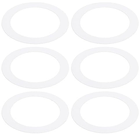PATIKIL Goof Rings Inner Diameter 3.58, Outer Diameter 4.92, 6 Pcs Metal Goof Rings Cover Recessed Light Trim for Ceiling Wall Fixtures Can Lighting Down Light LED, Matte Finish White