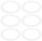 PATIKIL Goof Rings Inner Diameter 3.58, Outer Diameter 4.92, 6 Pcs Metal Goof Rings Cover Recessed Light Trim for Ceiling Wall Fixtures Can Lighting Down Light LED, Matte Finish White