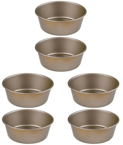 GANAZONO 6 Moldes Para Hamburguesas Pan De Hamburguesa Bandeja Para Hornear De Acero Inoxidable Bandeja Redonda Para Hornear Tostadas De Pan Bandeja Para Hornear Pequeñas