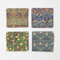 Homescapes Fat Quarter 4er-Pack Art I, Baumwollperkal 50x55 cm, Patchwork Stoffpaket Blumen, William Morris Stoffe zum Quilten & mehr