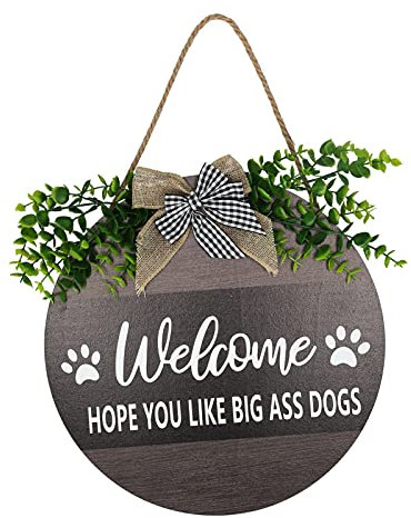 JUOPZKENN Willkommensschild für die Haustür, Rustikaler Holz-Türhänger, Bauernhaus-Haustür, Veranda-Dekorationen für Zuhause, Restaurant