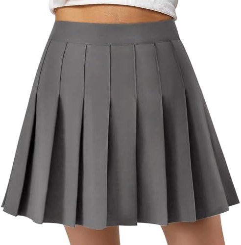DRESHOW Basic Solid Stretchy Flared Beiläufige Mini Skater-rock für Damen Mädchen