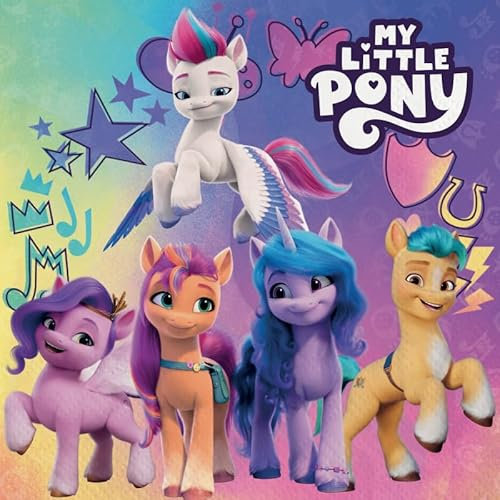 BeenSmile, Servietten, Servietten Geburtstag Kinder für Geburtstagsdeko, Tischdeko Geburtstag, Partyartikel, Partys, Feiern und Kindergeburtstage, 20 Sztuk, 33x33 Zm (My Little Pony)