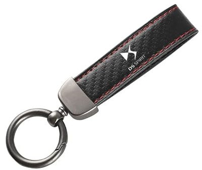 Auto Porte-clé, pour DS DS3 DS4 DS4S DS5 5LS DS6 DS7 Porte-clés de Remplacement pour Voiture avec badge,3D Chrome Logo alliage porte-clés accessoires décoration style