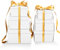 CHARMGIFTBOX 6 Stück Geschenkbox Weiß, Ineinander Verschachtelbare Geschenkboxen mit Deckel, Quadratische Geschenkbox für Geschenke, Stapelbare Boxen für Geburtstag, Hochzeit, Weihnachten