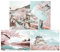 SHEGZHUC 30x40cm 4 Pack Diamond Painting Japan Landschaft Kirschblüte Diamond Painting Berge Fuji Landschaft Seen Diamond Painting Kirschbaum Japanische Geisha Boot Gasse Diamant Malerei Wand Dekor