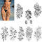 Rosen Tattoo, 8 BlätterTemporäre Tattoos,Tattoos für Erwachsene, Blume Tattoo, Fake Tattoo Frauen Party, Deko Geschenk, Festival Arm Tattoo(Große Blumen)