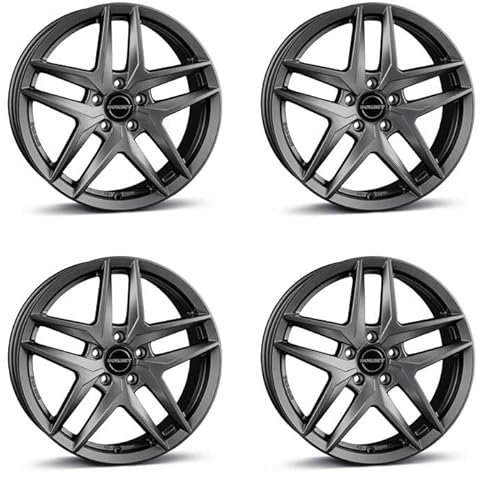 4x Borbet Felgen Z 7.5x17 ET38 5x112 dark grey matt kompatibel mit Audi A4 A6