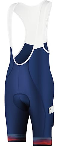 CEROTIPOLAR Ciclismo Bibs Uomo, Lunga Distanza Pad Bici Biking Bib Pantaloncini UPF50+, Blu scuro, L