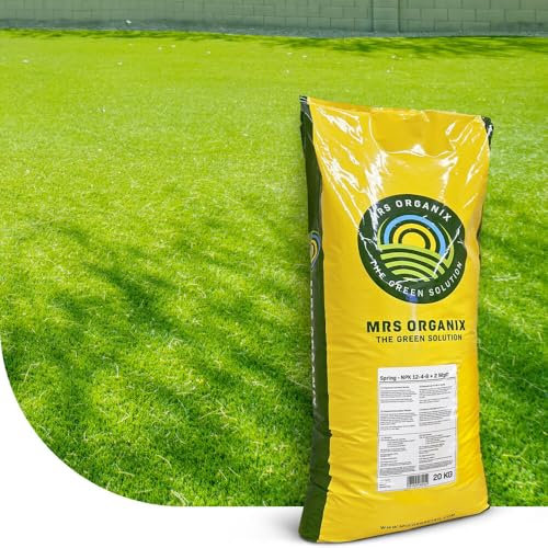 Spring : Engrais organique pour gazon Printemps - 20 kg : 400 m² - Engrais pelouse à libération lente sur 3 mois - Croissance vigoureuse