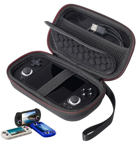 CBDYWVR EVA Hard Case for RG40XXH Handheld Game Console, Carrying Case for RG40XX H 4.0 Inch Hand Held, Travel Storage Bag for Anbernic RG40XX H With Mesh Bag (RG40XXH-Black)