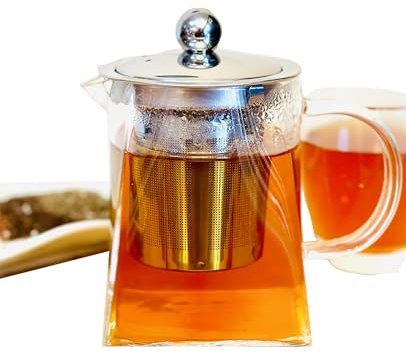 Glass Teapot with Infuser (Borosilicate Glass, 350ml Teapot for 1)