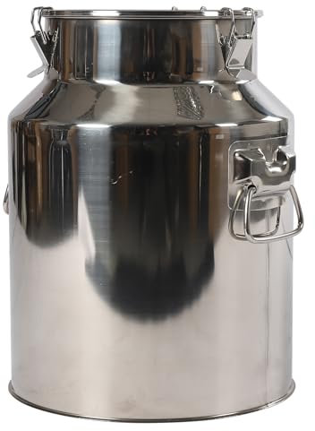 Jarra de leche de acero de 28 L, jarra de leche, jarra de leche 201, de acero inoxidable, hermética, cubo de vino, jarra de leche, jarra muerta, bidón de té, barril de transporte multifuncional