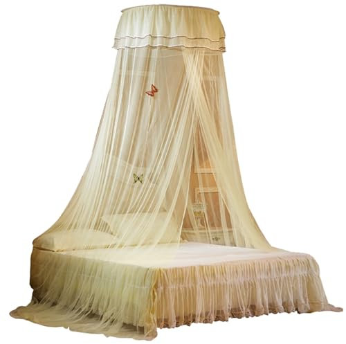 Betthimmel, 270 cm Höhe, Feines Netz, Großzügige Größe, Himmelbettvorhänge mit Einzelöffnung, Betthimmel mit Extra Großen Kuppelvorhängen für Babybetten, Kinderbetten und (1)
